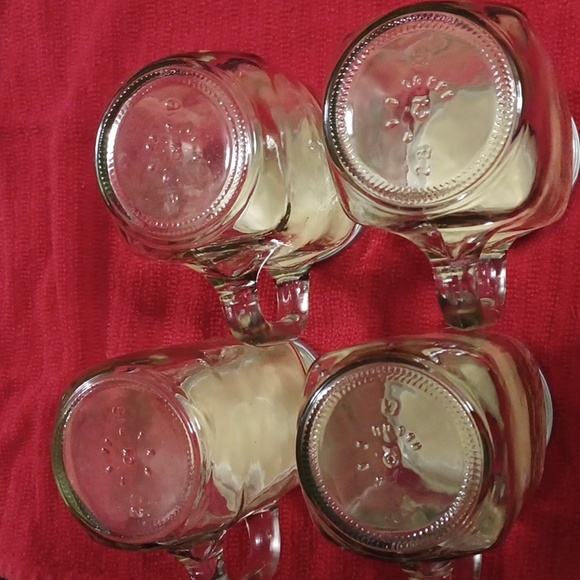 4- 18 oz glass jars with handles - Picture 3 of 6